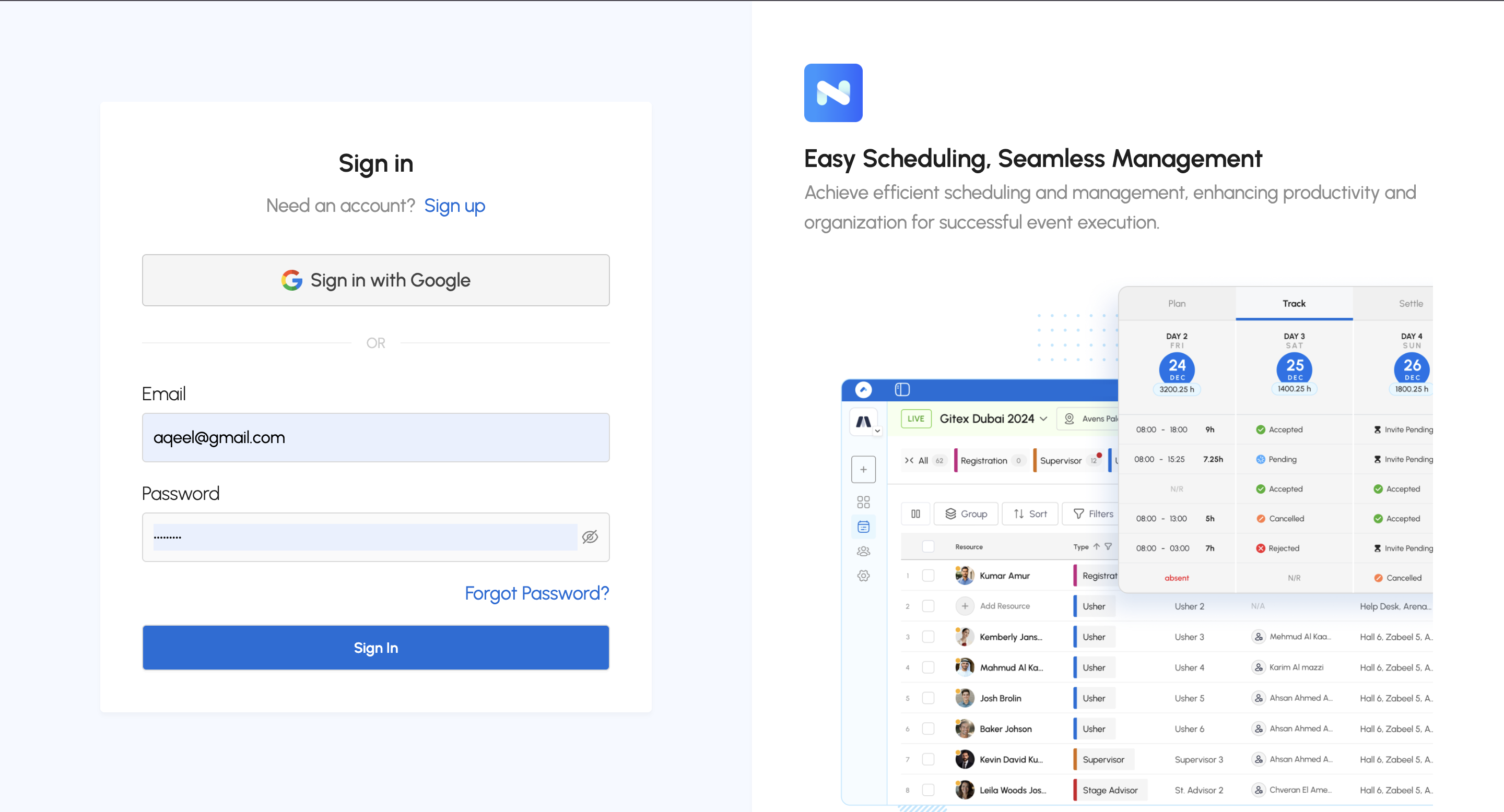 Nuvano Atom Workforce Scheduling Platform